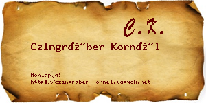 Czingráber Kornél névjegykártya